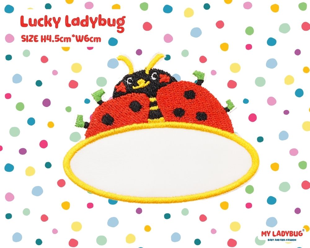 Lucky ladybug ネームワッペン三枚